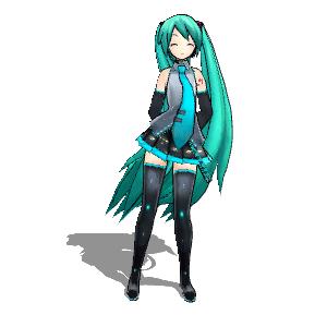 3d model of hatsune miku swaying back and forth