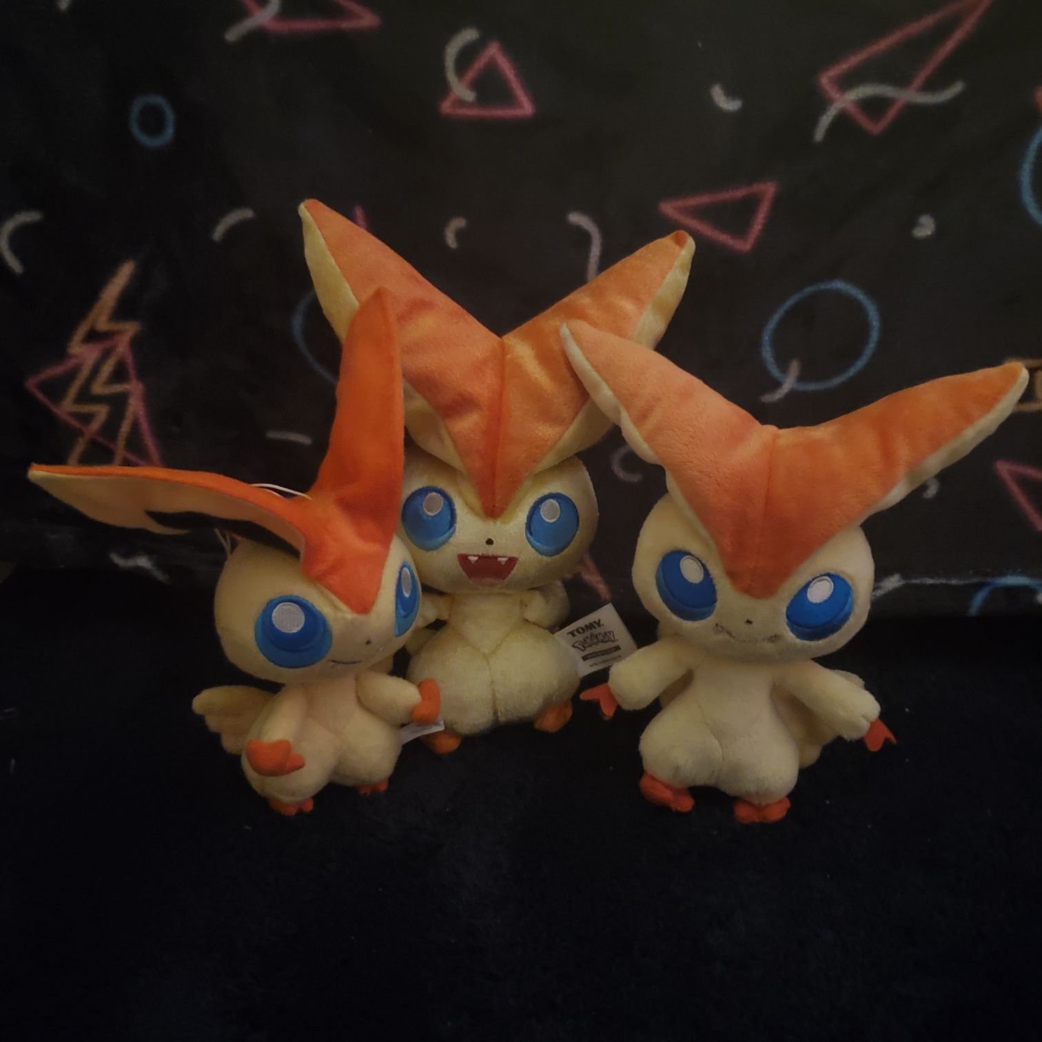 three victini plush