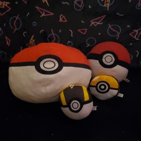 four pokeball plush