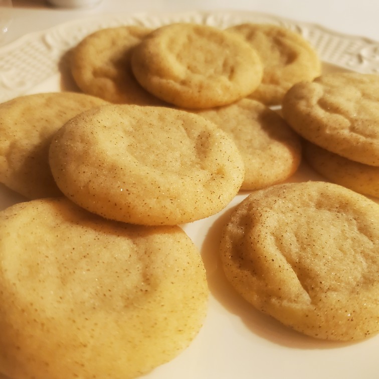 snickerdoodle cookies on a plate