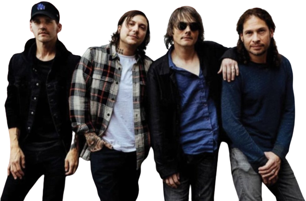 mikey way, frank iero, gerard way, and ray toro posing in 2019